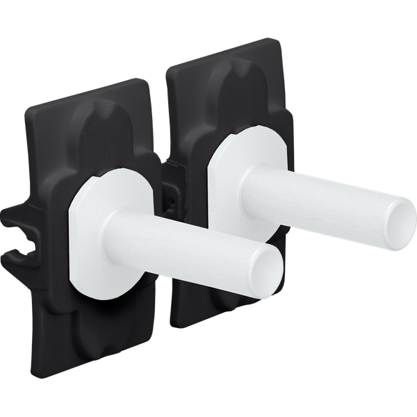 Niko Toggle set for double switch functions, steel white coated image 1