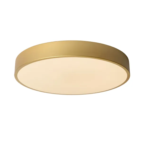 Lucide UNAR - Flush ceiling light - Ø 39,5 cm - LED Dim. - 1x24W 2700K - 3 StepDim - Matt Gold / Brass image 1