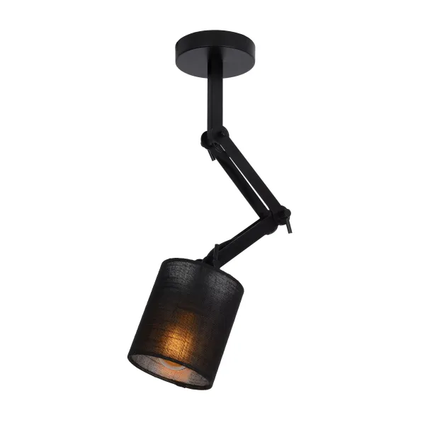 Lucide TAMPA - Flush ceiling light - Ø 12 cm - 1xE27 - Black image 1