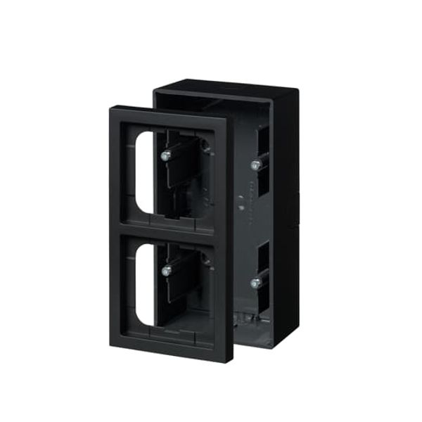 1722S80-885 Surface mounting box 2 gang Black - Impressivo image 1