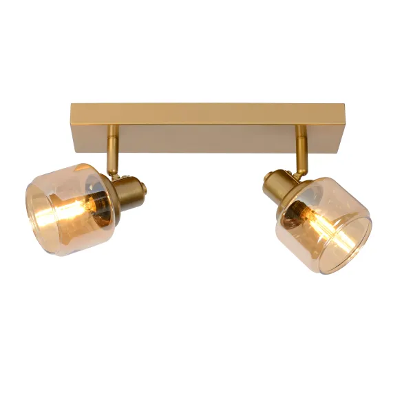 Lucide BJORN - Ceiling spotlight - 2xE14 - Matt Gold / Brass image 1