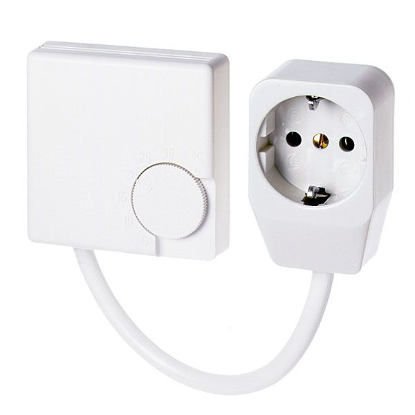 Room controller, 5-30C, AC 230V, 1NC, 16 A, with 1.8 m cable image 1