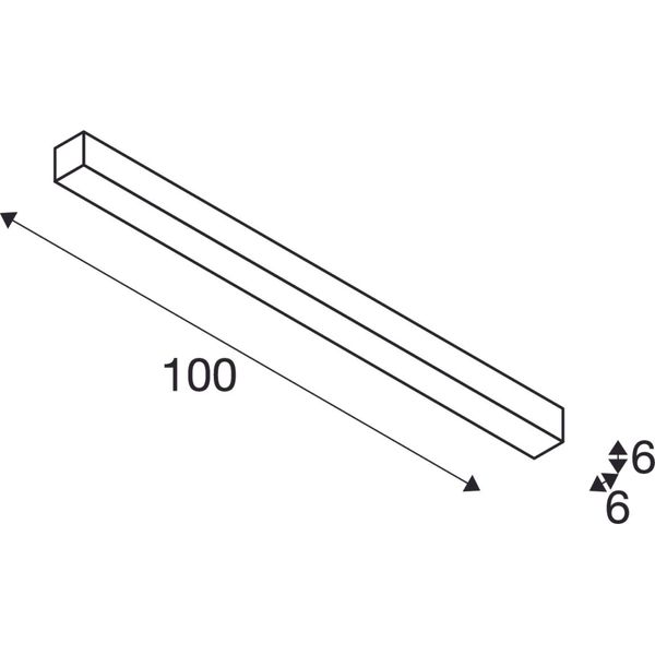 Q-LINE CL, LED Indoor ceiling light, 1m, BAP, black, 4000K image 2