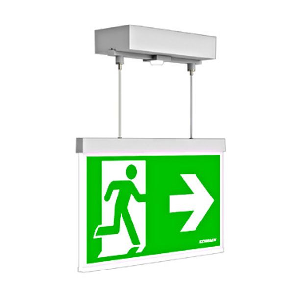 Emergency luminaire AX Duo white, LED, rope surface image 1