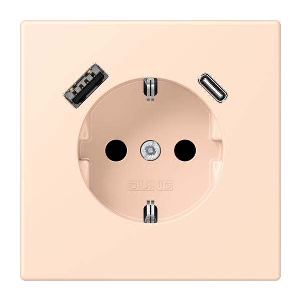 SCHUKO socket with USB charger LC32091 LC1520-15CA228 image 1