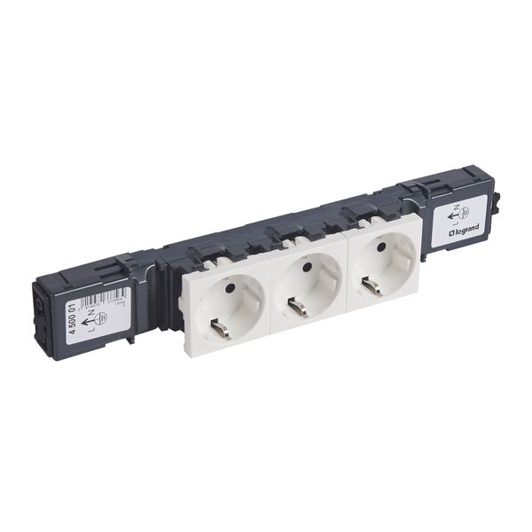 Socket Mosaic - 3x2P+E - for instal on trunking - auto. term. WIELAND - standard image 2