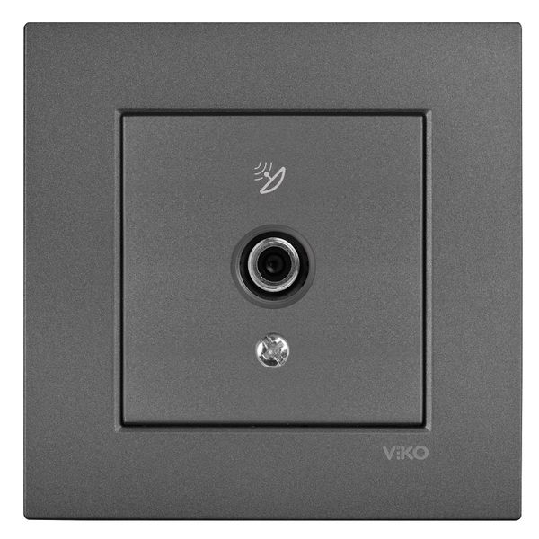 Novella Dark Grey TV Socket Terminated image 1