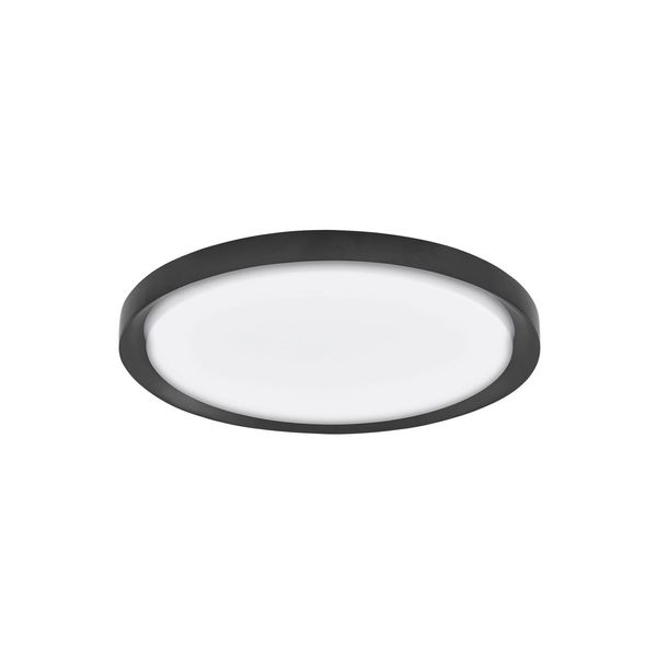 Triac Dimmable Matt Black Metal  & Acrylic Diffuser  LED 40 Watt 230 Volt   2200Lm 3000K IP20  D: 46 H: 7.5 cm image 1