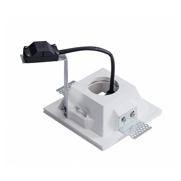 PLASTRA downlight, GU10, square white plaster image 1