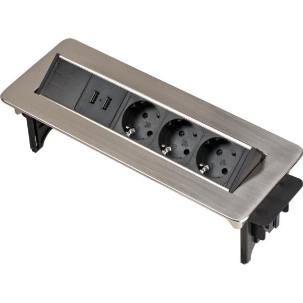 Indesk Power USB charger table outlet strip image 1