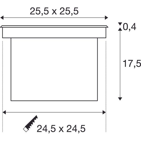 DASAR 255 LED, 28W 3000K, asymmetric, stainless steel 316 image 2