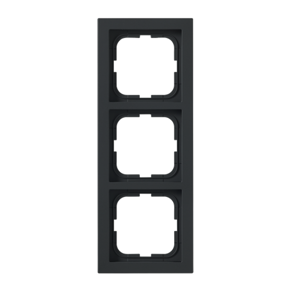 1723F85-885 Cover frame 3gang Black - Impressivo image 1