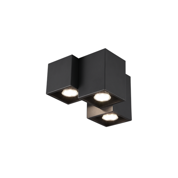 Fernando ceiling lamp 3-pc GU10 matt black image 1