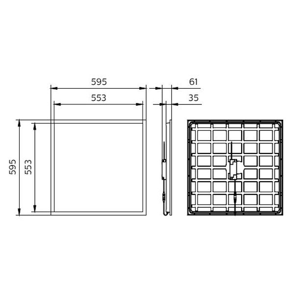 CoreLine Panel G6, 26 W, 600x600 mm, VPC, 3600 lm, 4000 K image 2