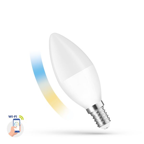 LED C38 5W E-14 230V CCT+DIM Wi-Fi Spectrum SMART image 5