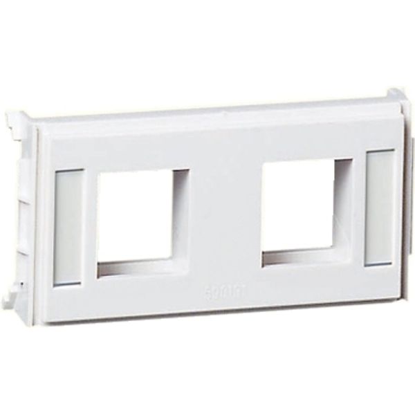 Optiline 50 - CYB mounting plate - 2xAMP110 Keystone - white image 2