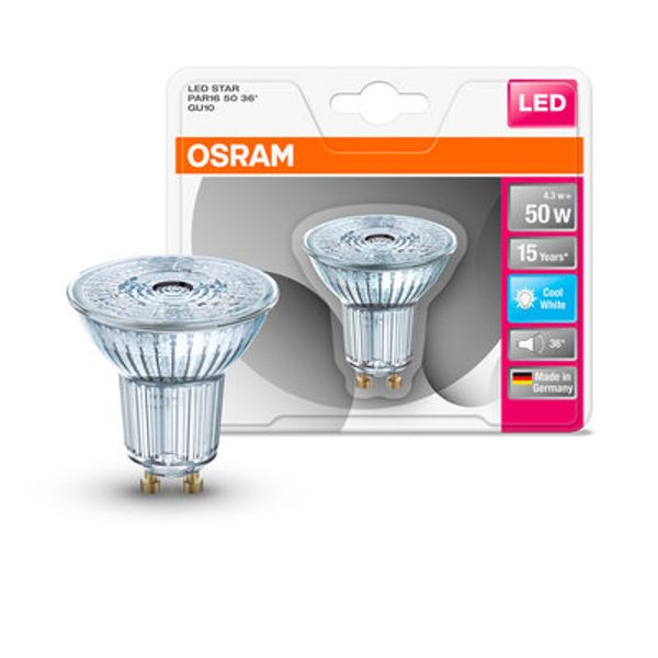 LED Bulb PAR16 GU10 8W 2700K 120" DIM 750Lm OSRAM image 2