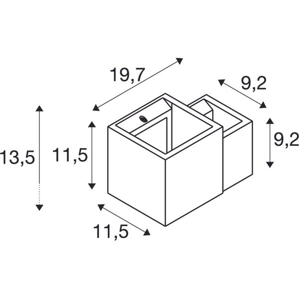 PLASTRA WL CUBES 15W 230V IP20 white image 2