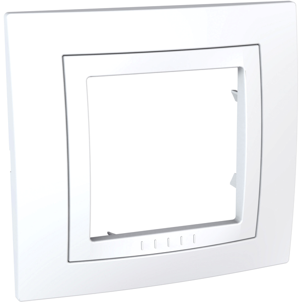 Unica Basic - cover frame - 1 gang - white/white image 4