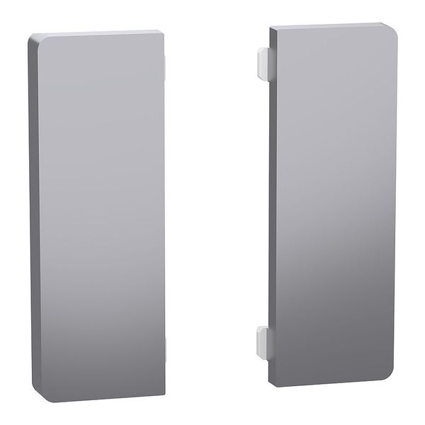 Push button Flex, KNX, system design, 2-fold, rocker, stainless steel image 1