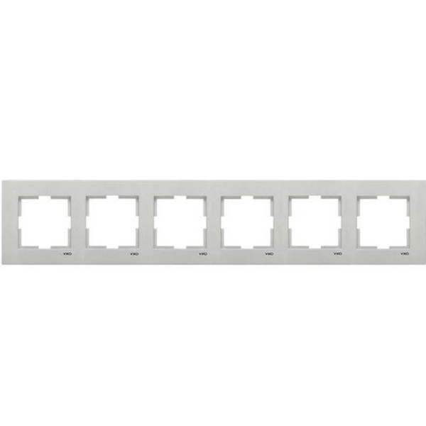 Novella Accessory Metallic White Six Gang Frame image 1