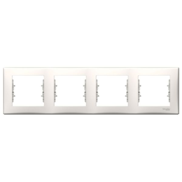 Sedna - horizontal 4-gang frame - cream image 1