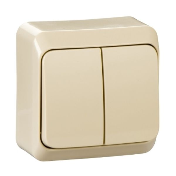 PRIMA - 1pole 2-circuits switch - 10AX, beige image 2