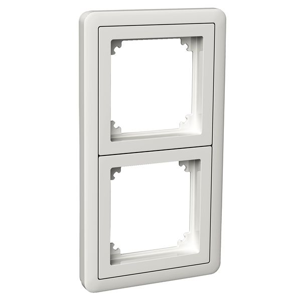 Exxact Combi 2-gang frame white image 2