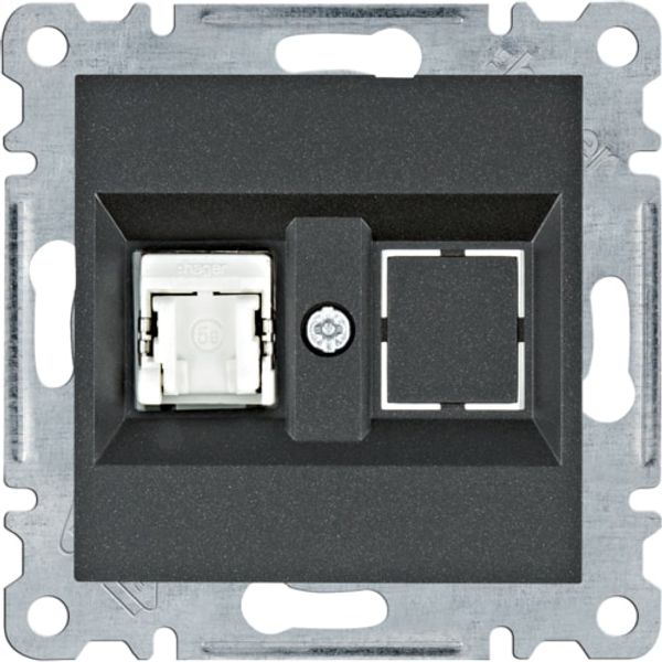 RJ45 socket - black image 1