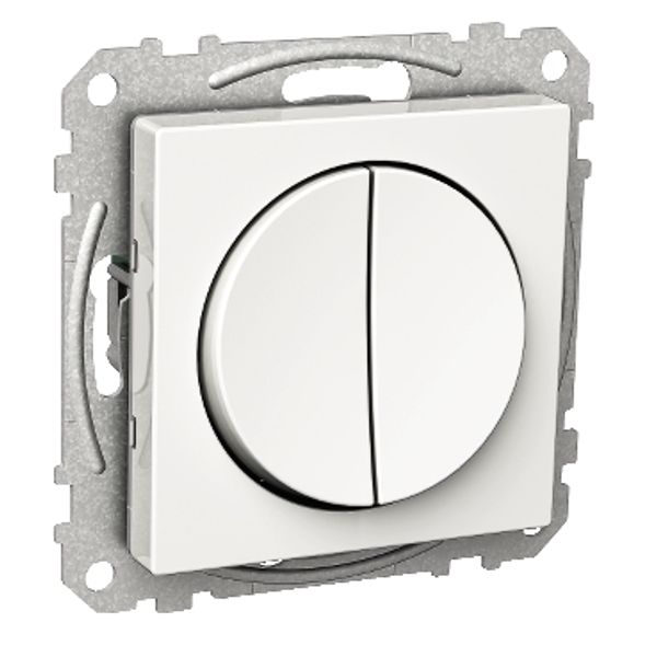 Exxact rocker switch round 2x 2-way screwless white image 2