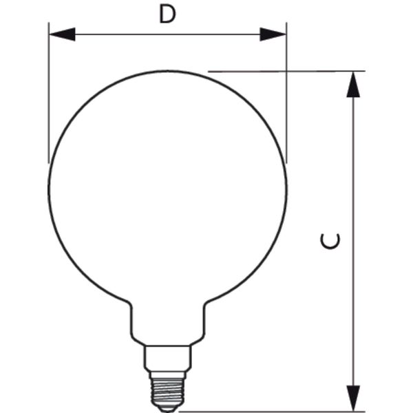 LED classic-giant 40W E27 G200 GOLD DIM image 2