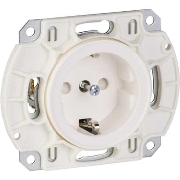 Robust - single socket-outlet - screwless - white image 3