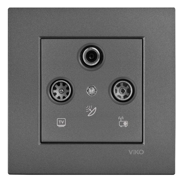 Novella-Trenda Dark Grey Sat Socket Trans (Sat-TV-Rd) (13dB) image 1