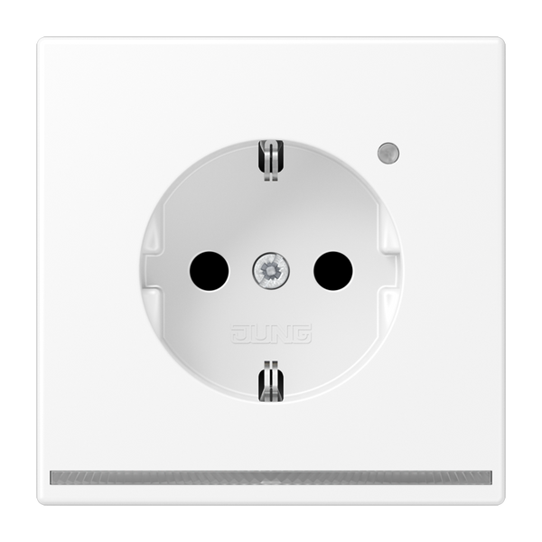 Schuko socket with LED pilot light LS1520-OWWMLNW image 2