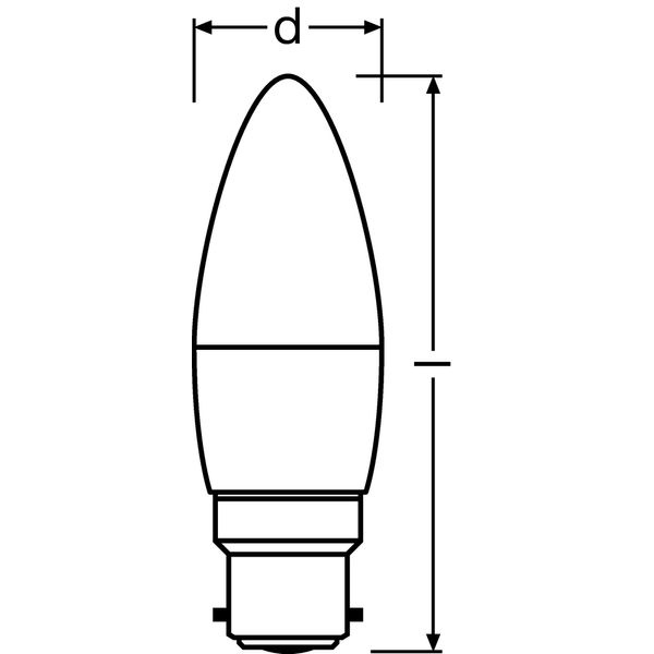 LED BASE CLASSIC B 40 FR 4.9 W/2700 K B22d image 4