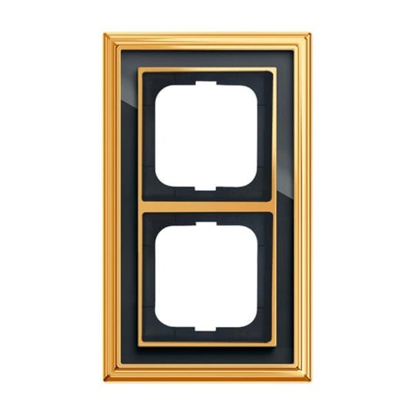 1723-835 Cover Frame Busch-dynasty® polished brass anthracite image 2