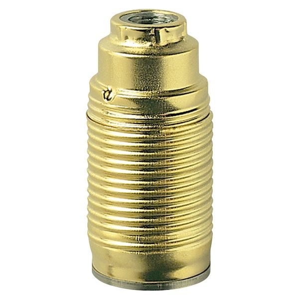 E14M10x1brass lamphld thread.dome/skirt image 1