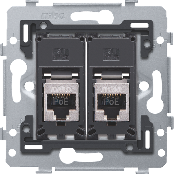 2 RJ45 connections STP cat. 6, PoE++ ready, flat model, incl. base 71 image 2