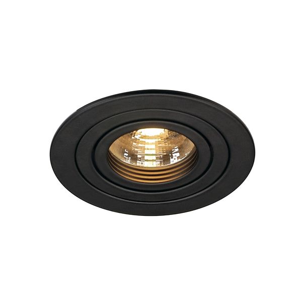 NEW TRIA GU10 ROUND downlight, max. 50W, alu, black image 4