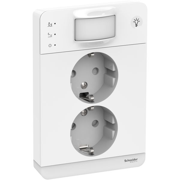 Exxact Double Socket Outlet schuko screwless Light white image 3