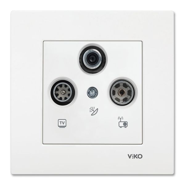 Karre White Sat Socket Terminated (Sat-TV-Rd) image 1