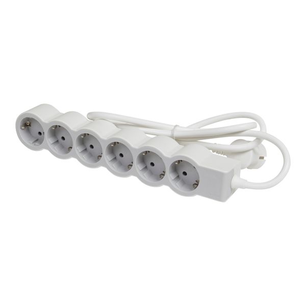 MOES STD SCH  6X2P+E 1,5M WHITE/GREY image 3