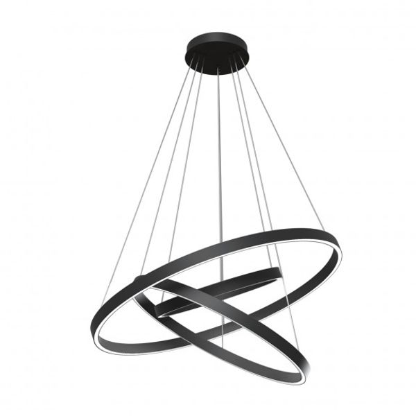 Modern Rim Pendant Lamp Black image 1