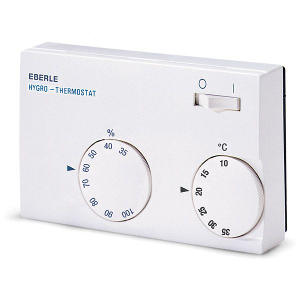 Hygrothermostat, 10-35C, 35-100%, AC 230V/24V, 1CO, 10/5 A, AC 24-230V, 1CO, 5A image 1