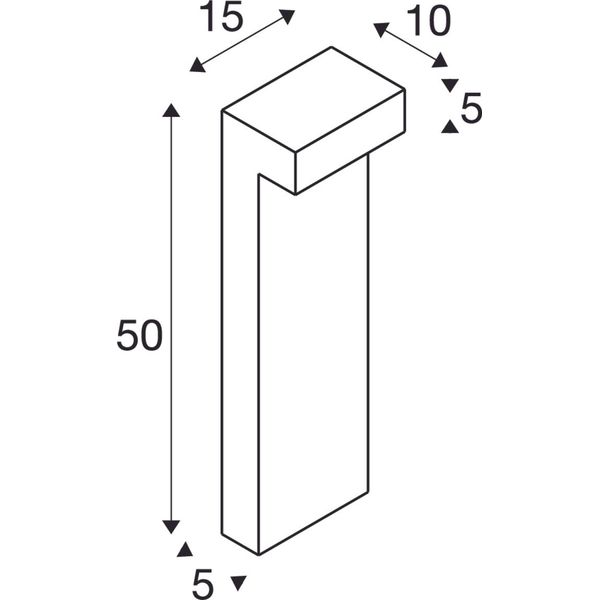 L-LINE OUT 50 7W 3000/4000K 230V LED IP65 anthracite image 2