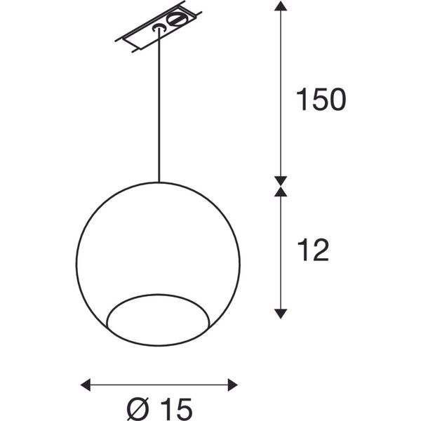 LIGHT EYE 150 QPAR111,75W, black/chrome,incl. 1Phase adapter image 2