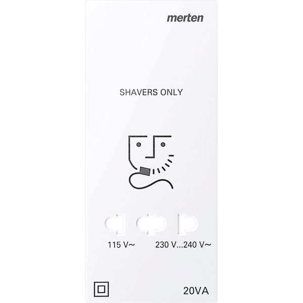 Central plate for shaver socket, lotus white, glossy, System Des image 2