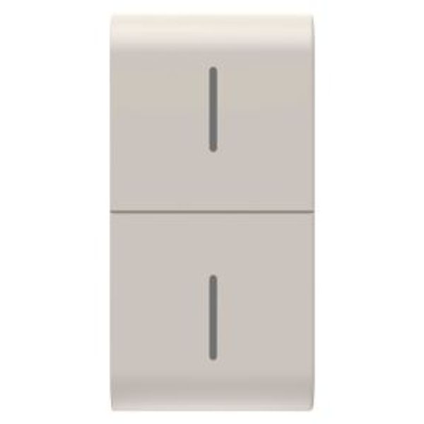 REPLACEABLE BUTTON KEY FOR ECO CONNECTED PUSH BUTTON - 1 MODULE - SATIN NATURAL BEIGE - CHORUSMART image 1