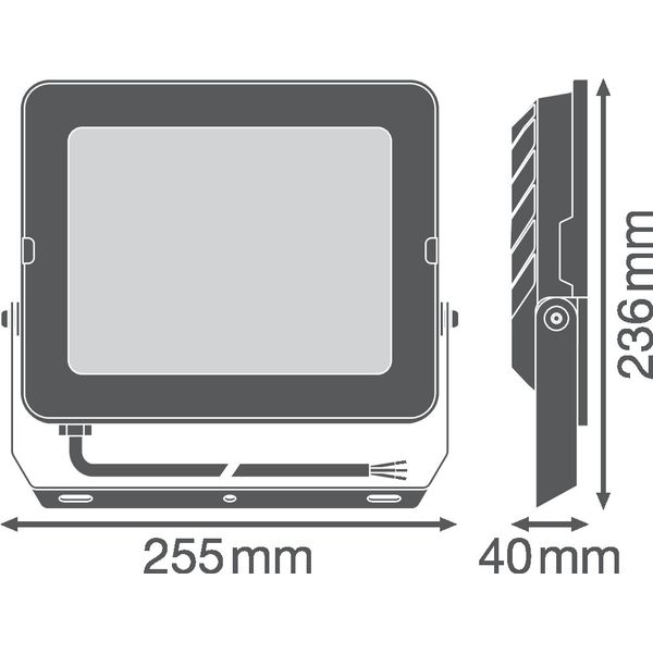 FLOODLIGHT COMPACT 90W 830 SYM 100 BK image 15