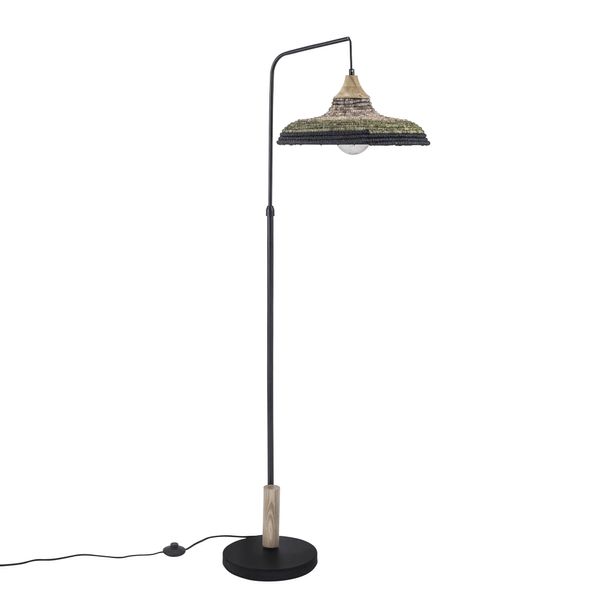 Floor lamp IP20 Korg E27 15 Light wood Black image 1